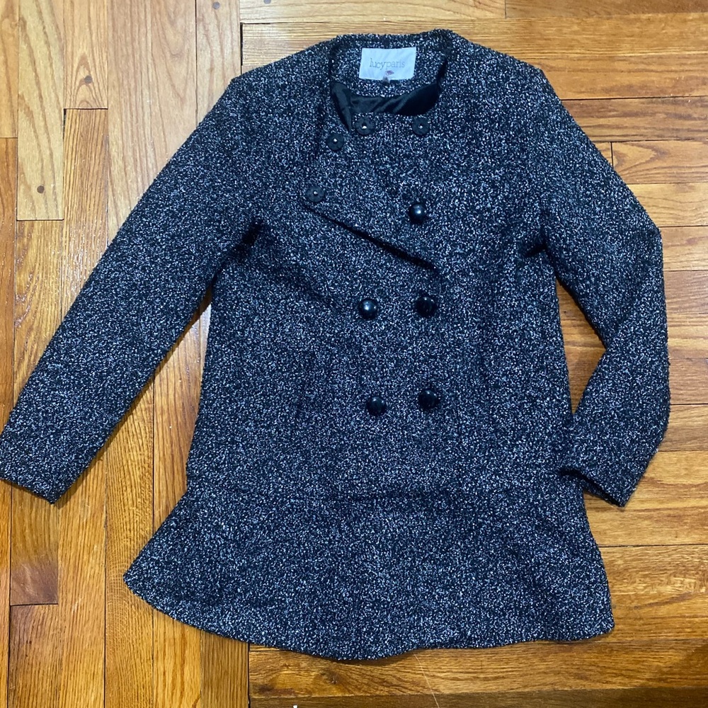 Lucy Paris size small black coat